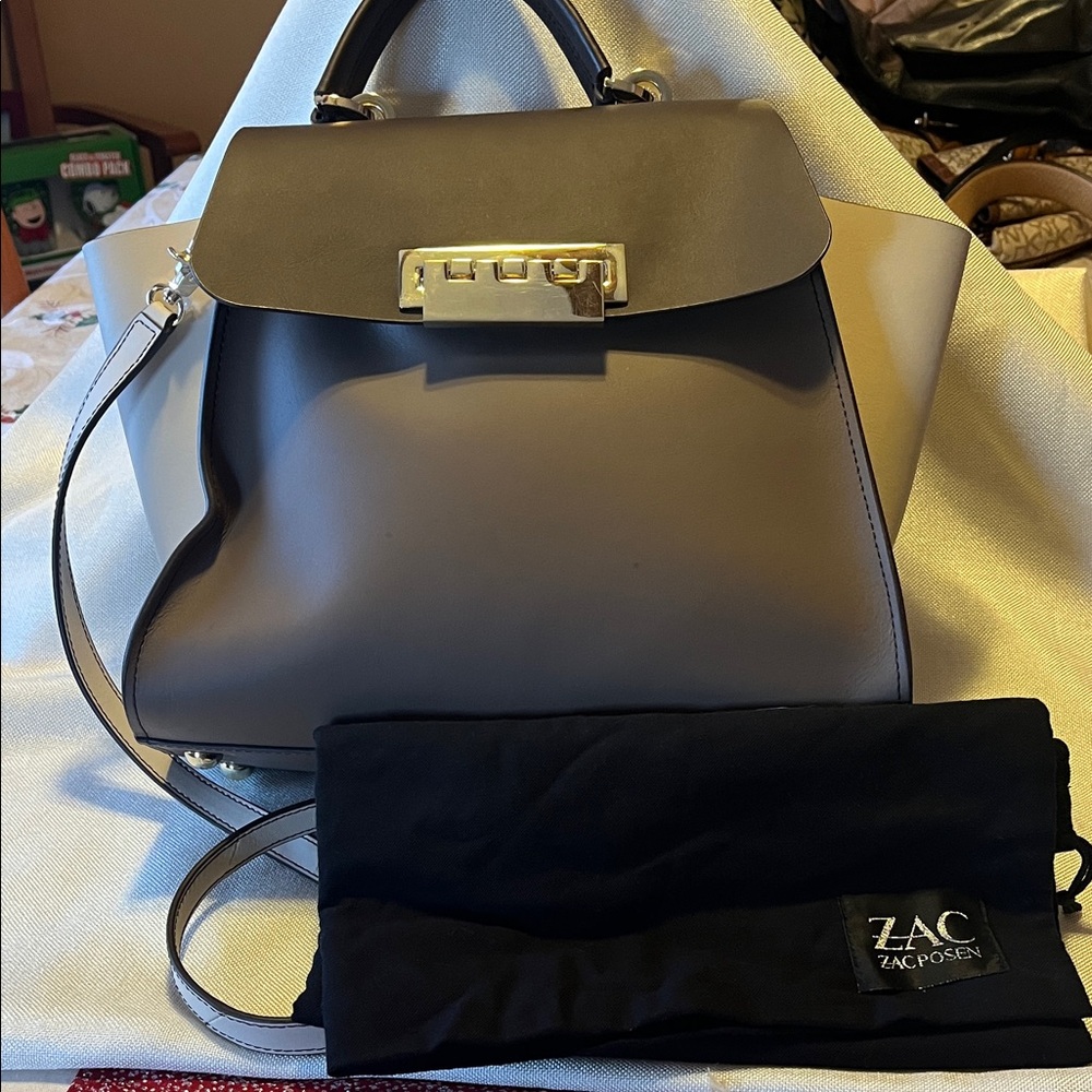 ZAC Zac Posen Gray Leather Women's Bag